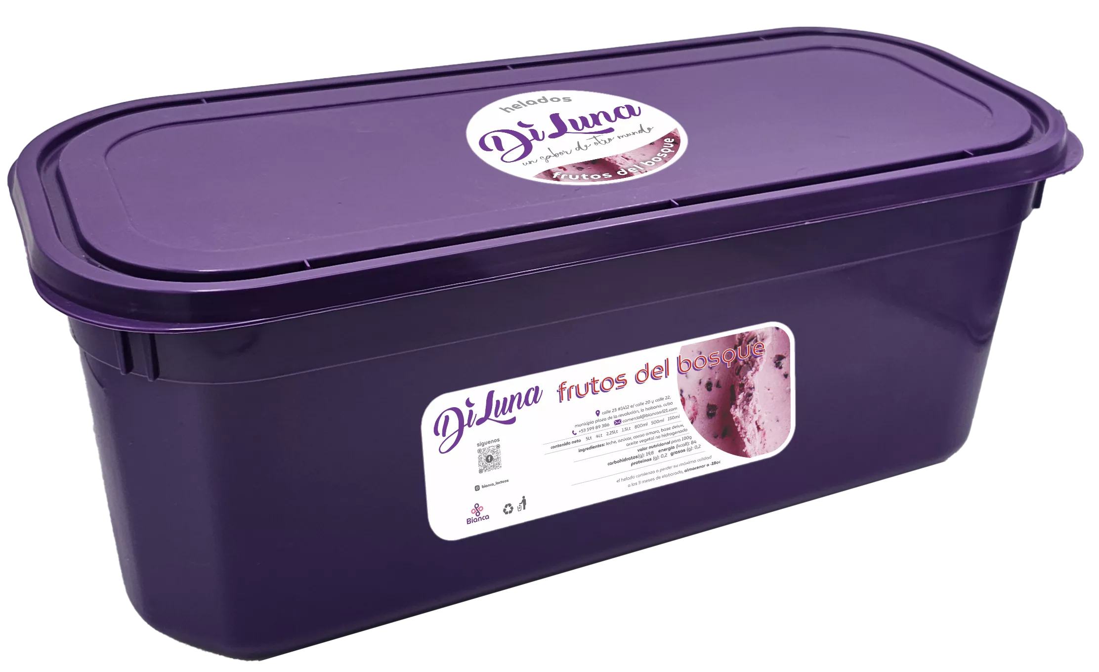Helado de Frutos de Bosque 5Lt