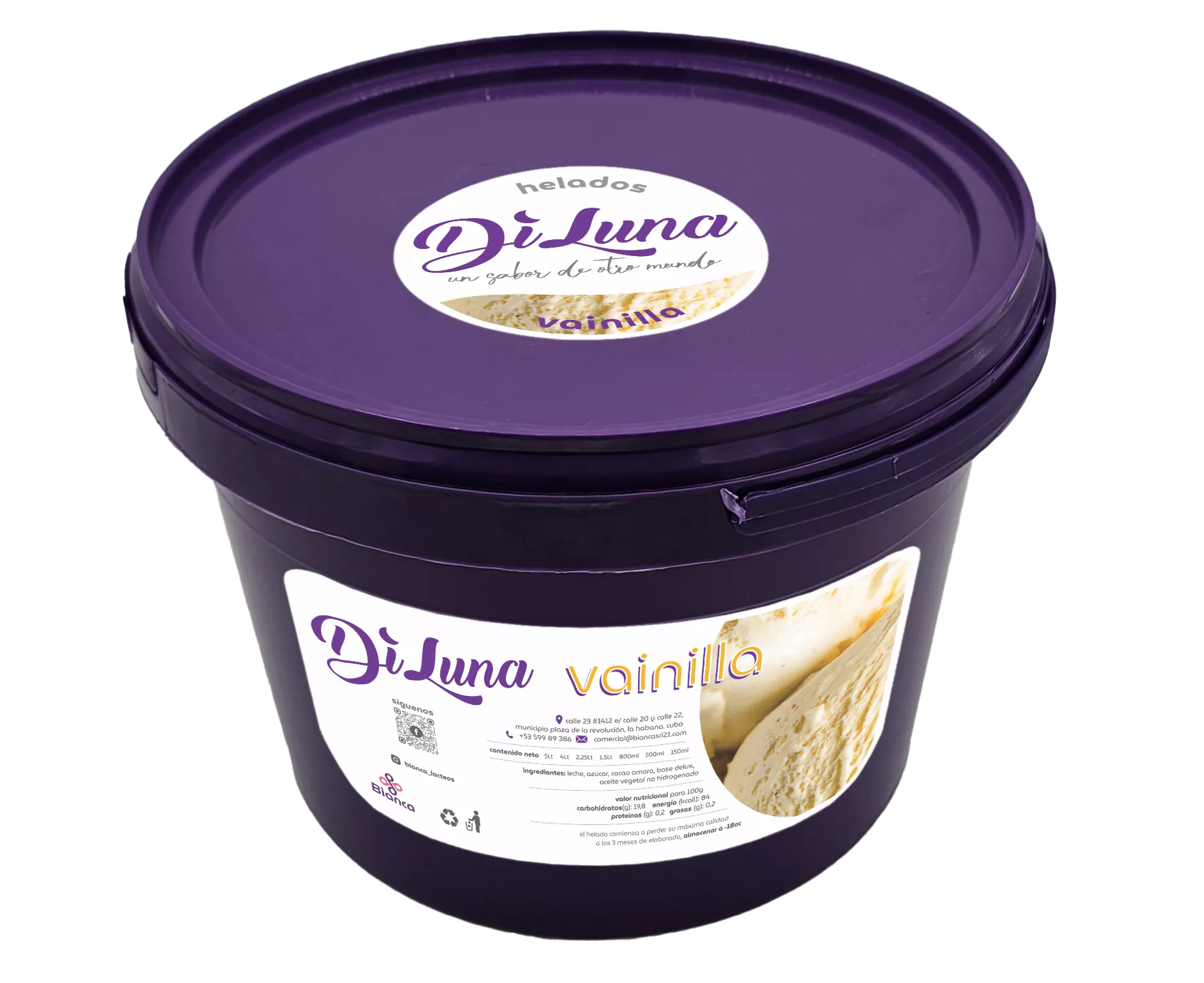Helado de Vainilla 0.5Lt