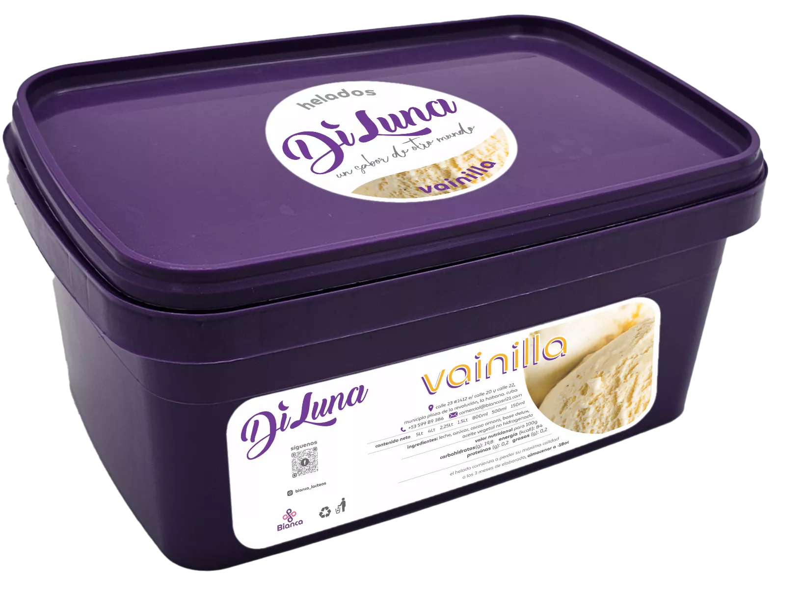 Helado de Vainilla 1.5Lt