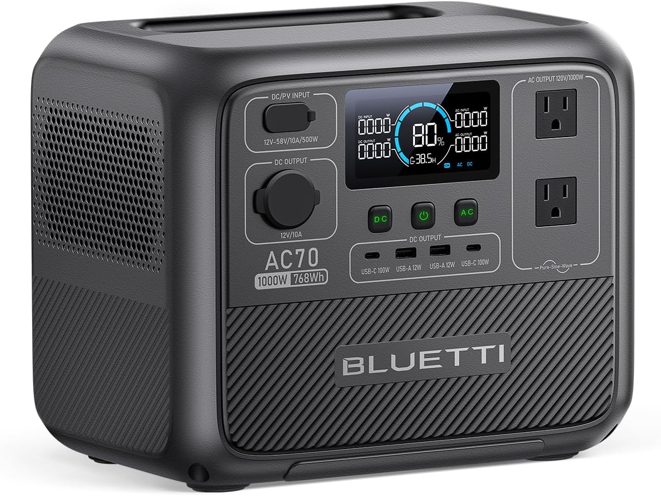 BLUETTI Generador solar AC70