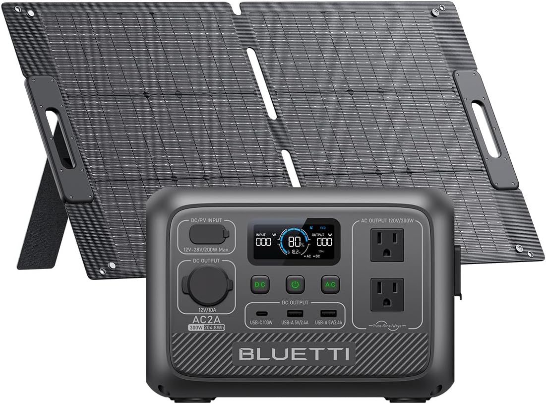 BLUETTI AC2A (el peso es solo de la estacion, no incluye el panel)