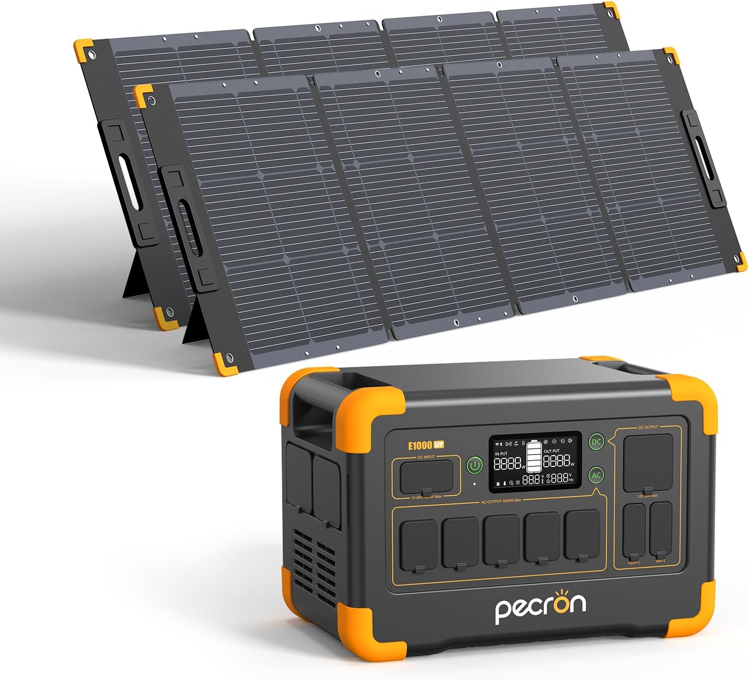 Generador solar E1000LFP con 2 paneles solares de 200 W