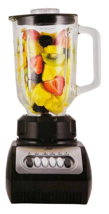 Licuadora negra Mazal Vaso Cristal MBG-056B